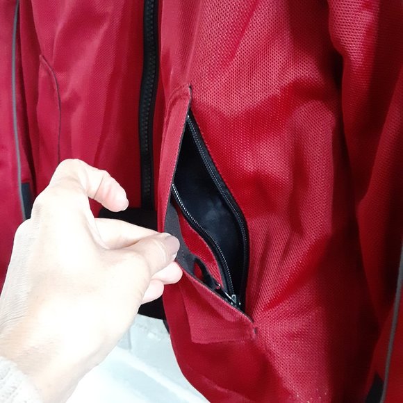 MotoGp Biker Jacket Mens Small Medium Red Motorcycle Dorna Reinforced Padded - Picture 9 of 15